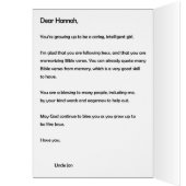 Hannah's card (Inside (Left))