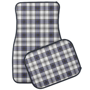 Hannay Tartan Plaid Blue Black Pattern Car Floor Mat