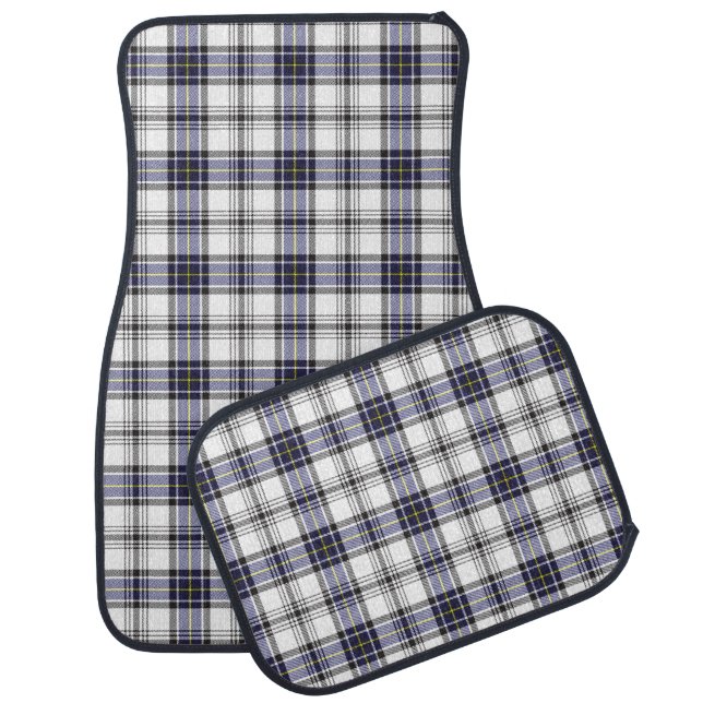 Hannay Tartan Plaid Blue Black Pattern Car Floor Mat (Set)