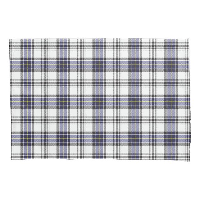 Hannay Tartan Plaid Blue Black Pattern Pillow Case (Front)