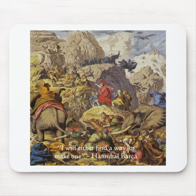 Hannibal Barca & Army & Quote Gifts & Cards Mouse Pad (Front)