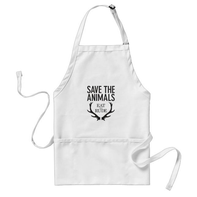 Hannibal Lecter - Eat the Rude (Save the Animals) Adult Apron (Front)