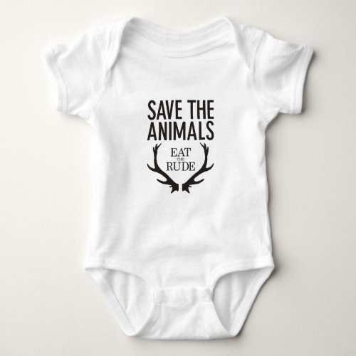 Hannibal Lecter _ Eat the Rude Save the Animals Baby Bodysuit