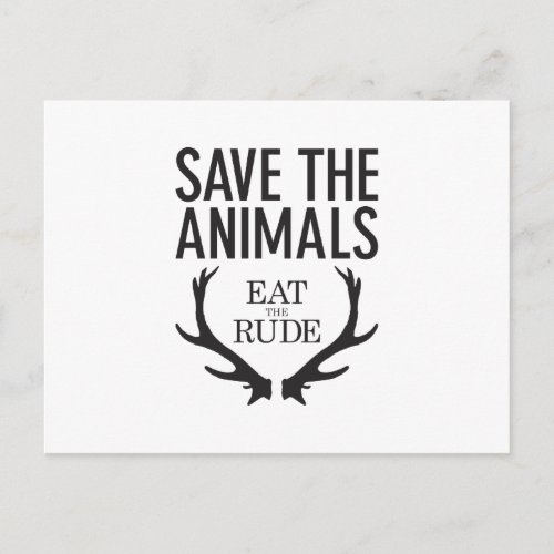 Hannibal Lecter _ Eat the Rude Save the Animals Postcard