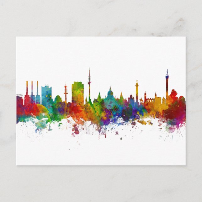 Hannover Germany Skyline Postcard (Front)