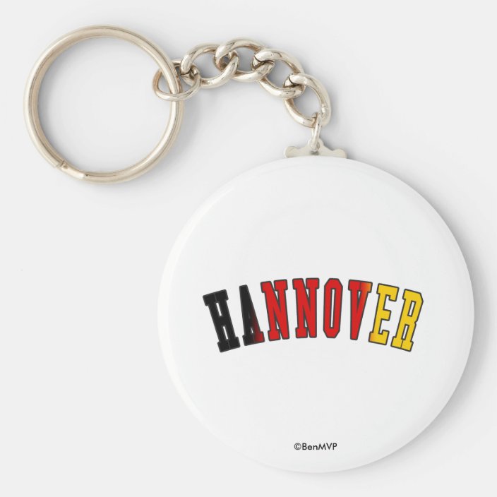 Hannover in Germany National Flag Colors Keychain