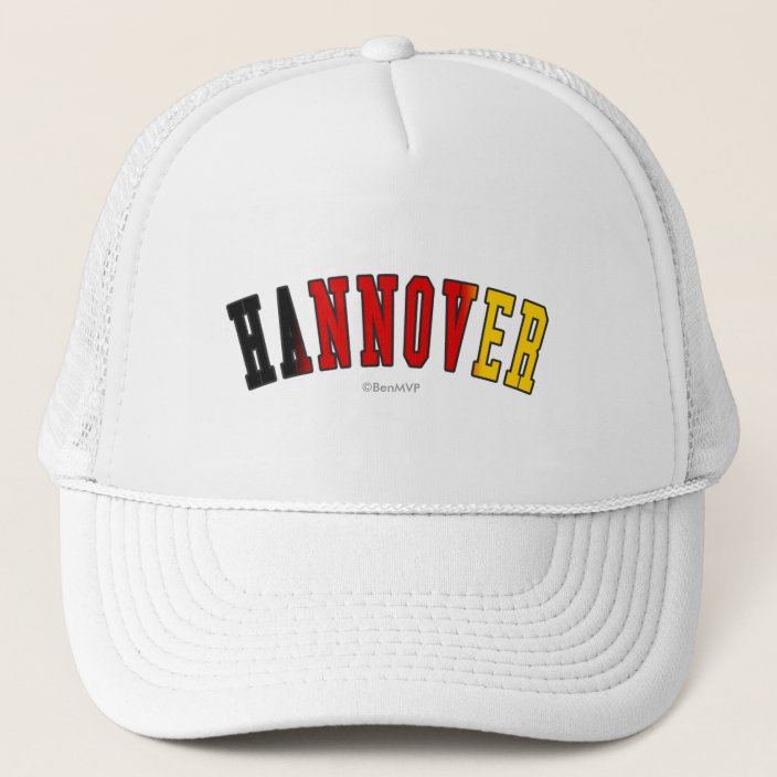 Hannover in Germany National Flag Colors Mesh Hat