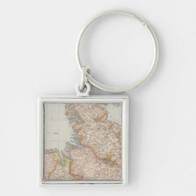 Hannover, SchleswigHolstein, North Germany Map Keychain (Front)