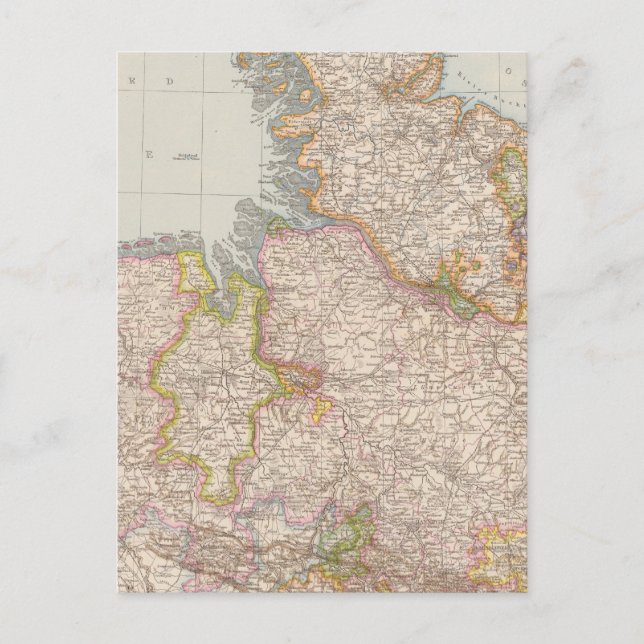 Hannover, SchleswigHolstein, North Germany Map Postcard (Front)