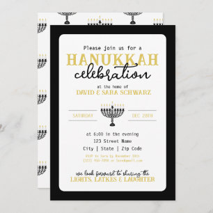 HANNUKAH Celebration Party Menorah Invitation
