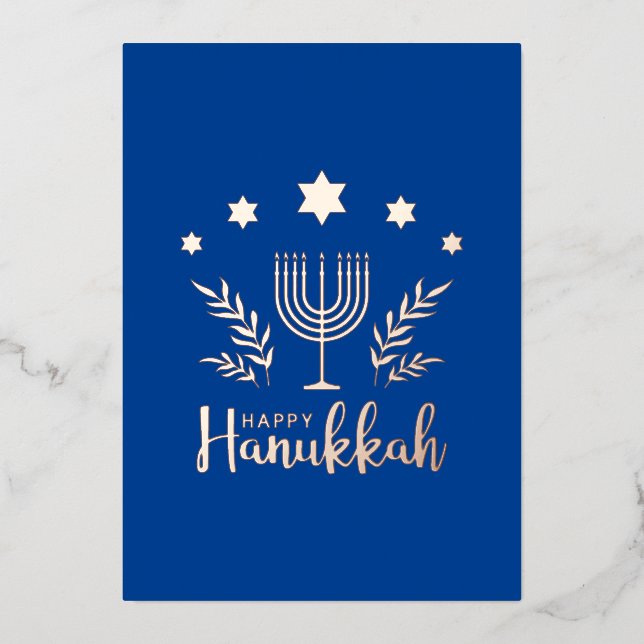 Hannukah  foil holiday card (Front)