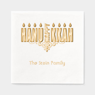 Hannukah Foil Stamped Napkins