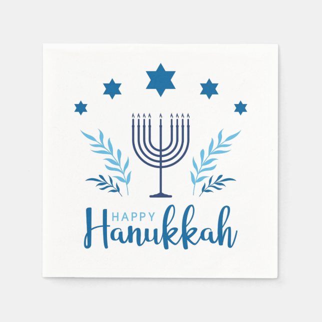 Hannukah menorah napkins (Front)