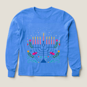Hannukah Menorah T-Shirt Tri-Blend Shirts
