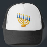Hannukah Menorah Trucker Hat<br><div class="desc">Hanukkah Menorah. Perfect for celebrating Hanukkah! 
 Did you know? You can customize this item by clicking "Customize It"! 
 For more great holiday items,  check out OneStopHolidayShop at http://www.zazzle.com/onestopholidayshop?rf=238731952171470542.  You can also follow this store on Twitter at https://twitter.com/HDayShop to stay up-to-date on new products!</div>