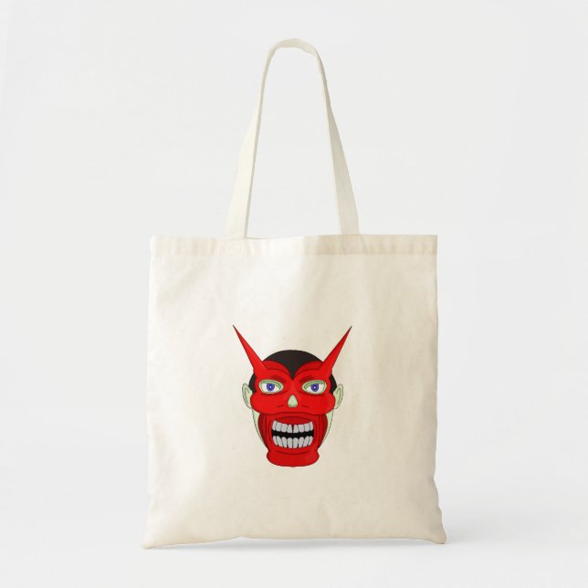 Hannya Japanese Noh Theater Tote Bag (Front)
