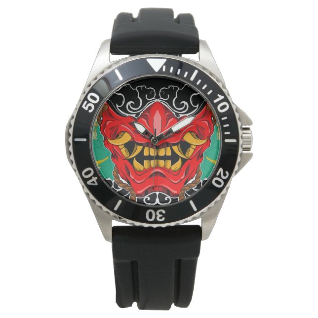 hannya mask clock watch (Front)