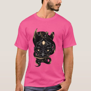 Hannya Maske, Oni Samurai Maske, Japan Demon Krieg T-Shirt
