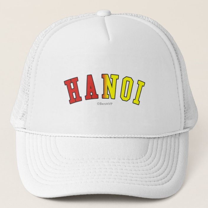 Hanoi in Vietnam National Flag Colors Hat