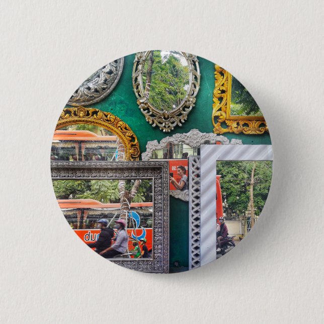 "Hanoi Reflections" Button (Front)