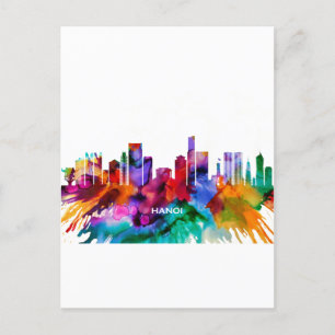 Hanoi Skyline Holiday Postcard