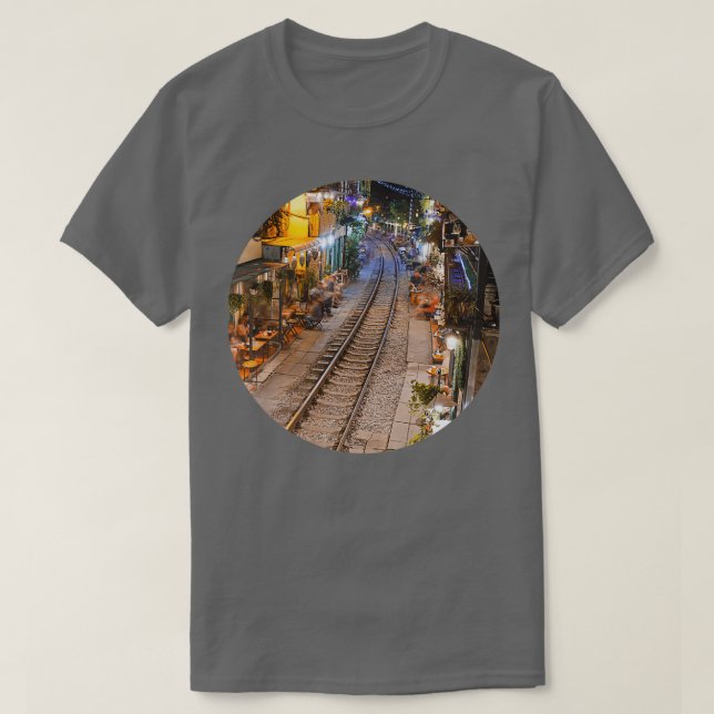 Hanoi Train Street Vietnam T-Shirt (Design Front)