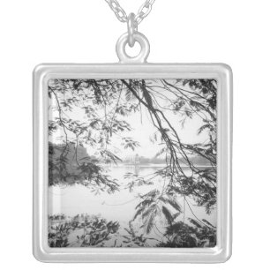 Hanoi Vietnam, Hoan Kiem Lake View Silver Plated Necklace