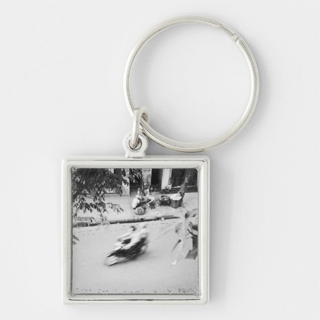 Hanoi Vietnam, Motorbike in Old Hanoi Keychain (Front)