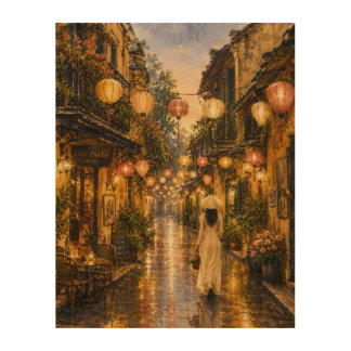Hanoi Vietnam Old Quarter Watercolor Wall Art