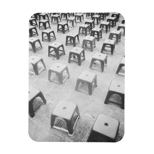 Hanoi Vietnam, Plastic Stools at the Temple of Magnet (Vertical)