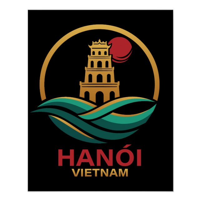 Hanoi Vietnam Southeast Asia Poster (Front)