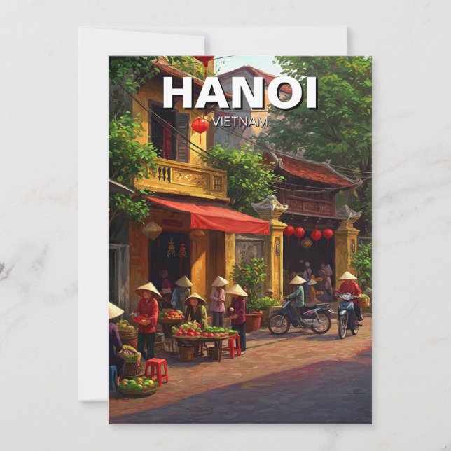 Hanoi Vietnam Travel Holiday Card (Front)