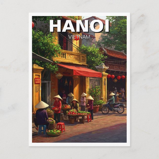 Hanoi Vietnam Travel Postcard (Front)