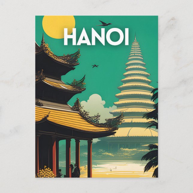 Hanoi Vietnam Travel Postcard (Front)