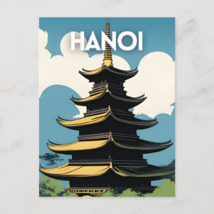 Hanoi Vietnam Travel Poster Postcard