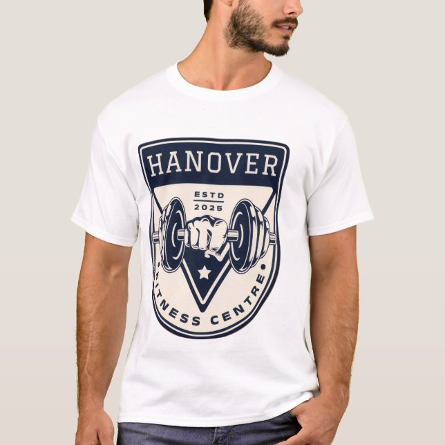 Hanover Fitness Centre Vintage Gym man tshirt (Front)