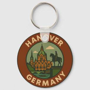 Hanover Germany City Art Keychain