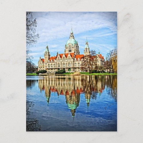 Hanover Germany _ Old Town Hall Reflections Postcard
