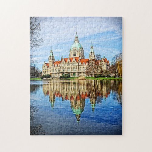 Hanover Germany _Old Town Hall Reflections Puzzle