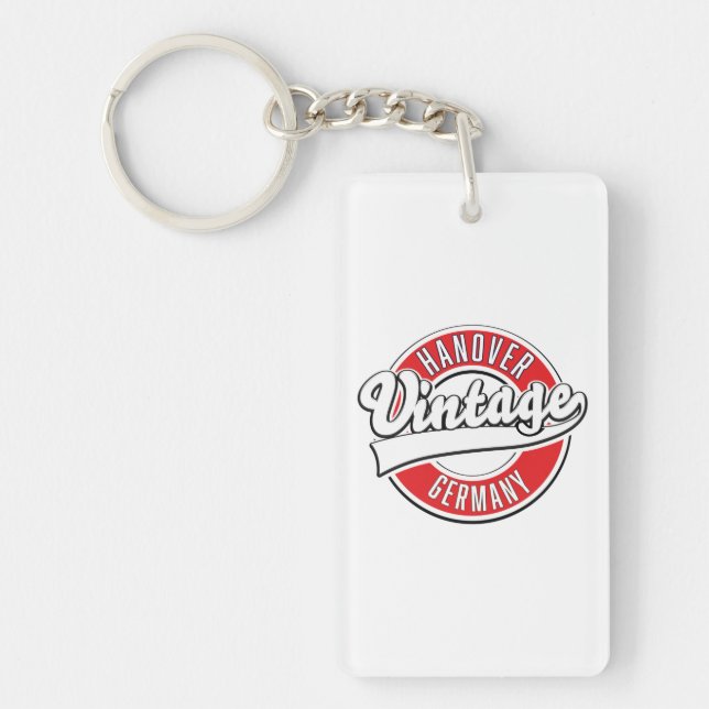 Hanover Germany vintage style logo. Keychain (Front)