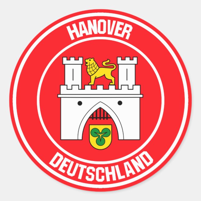 Hanover Round Emblem Classic Round Sticker (Front)