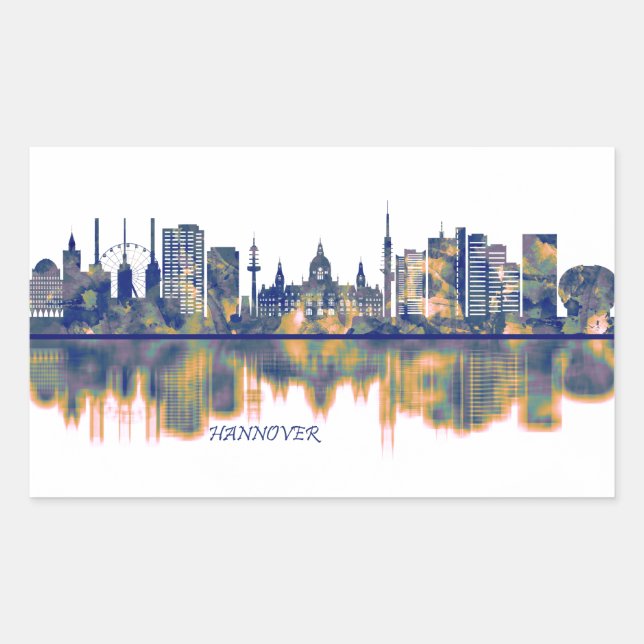 Hanover Skyline Rectangular Sticker (Front)
