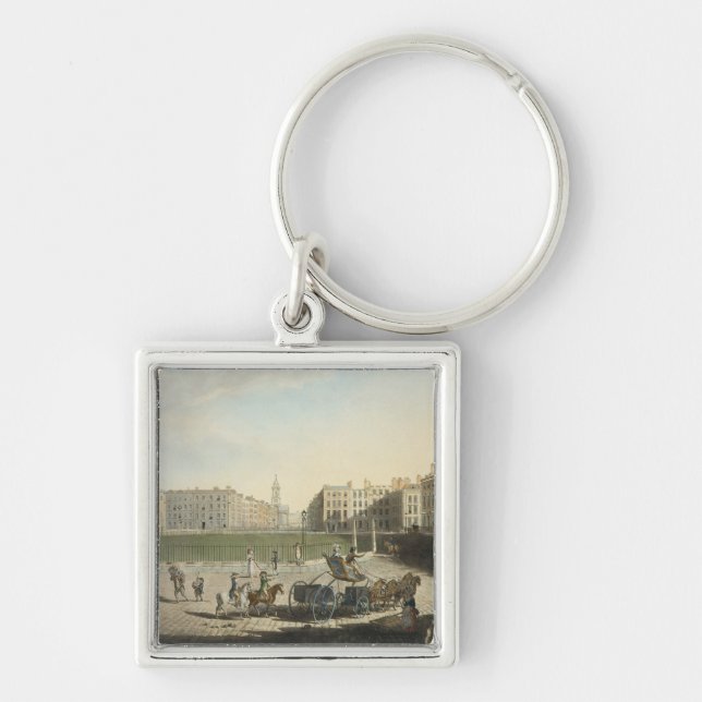 Hanover Square, engraved by Robert Pollard (1755-1 Keychain (Front)