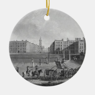 Hanover Square, from a set of four views of London Ceramic Ornament