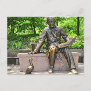 Hans Christian Andersen in Central park Postcard