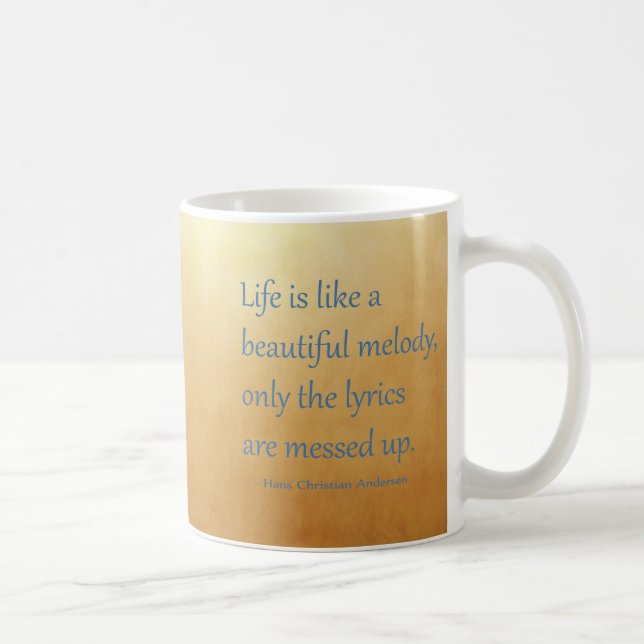 Hans Christian Andersen Quote Coffee Mug (Right)