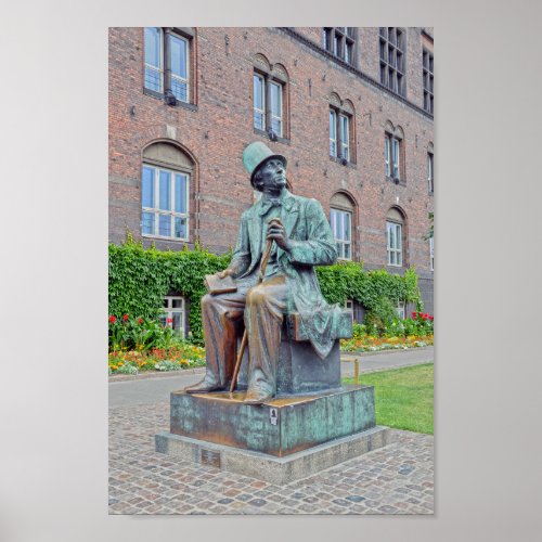 Hans Christian Andersen Statue Copenhagen Poster