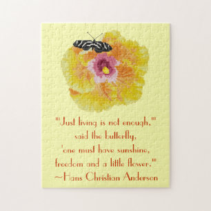 Hans Christian Anderson Butterfly Quote Jigsaw Puzzle