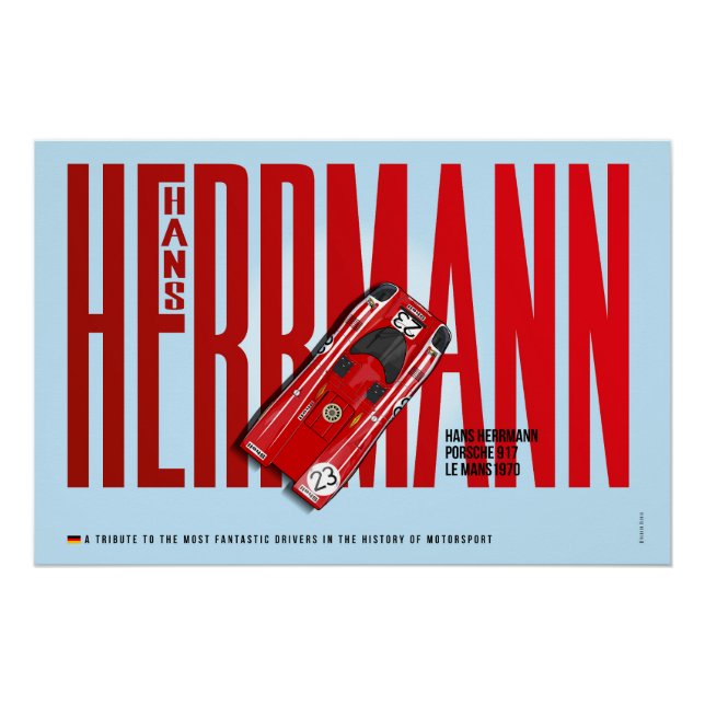 Hans Herrmann P 917 Tribute Poster (Front)
