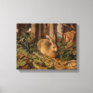 Hans Hoffmann A Hare In The Forest Canvas Print